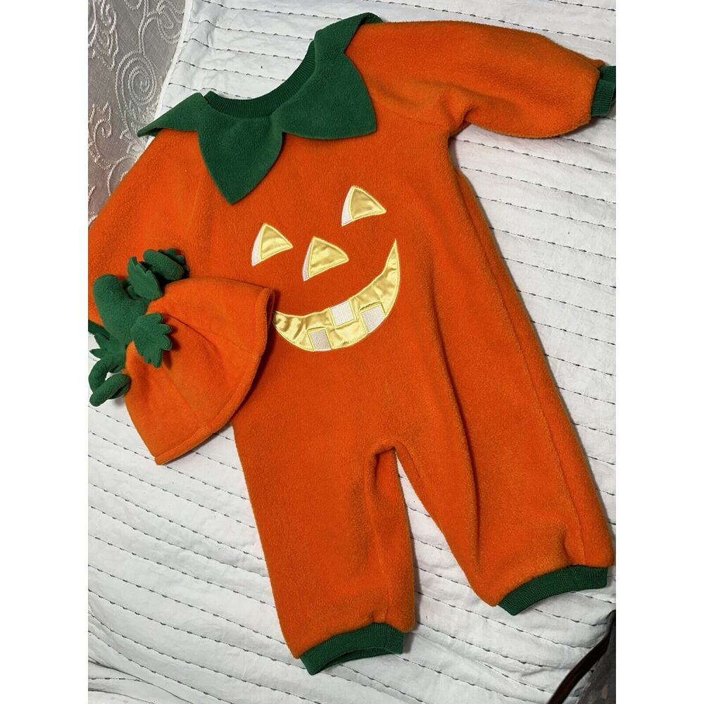 Vintage Orange and Green Pumpkin Kids Costume